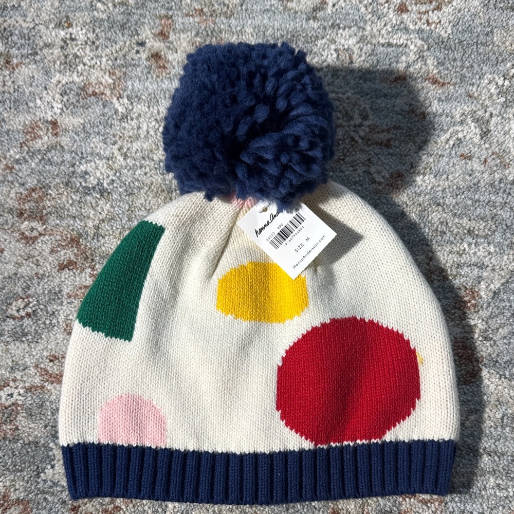 Hanna Andersson Multicolor Pom-Pom Beanie